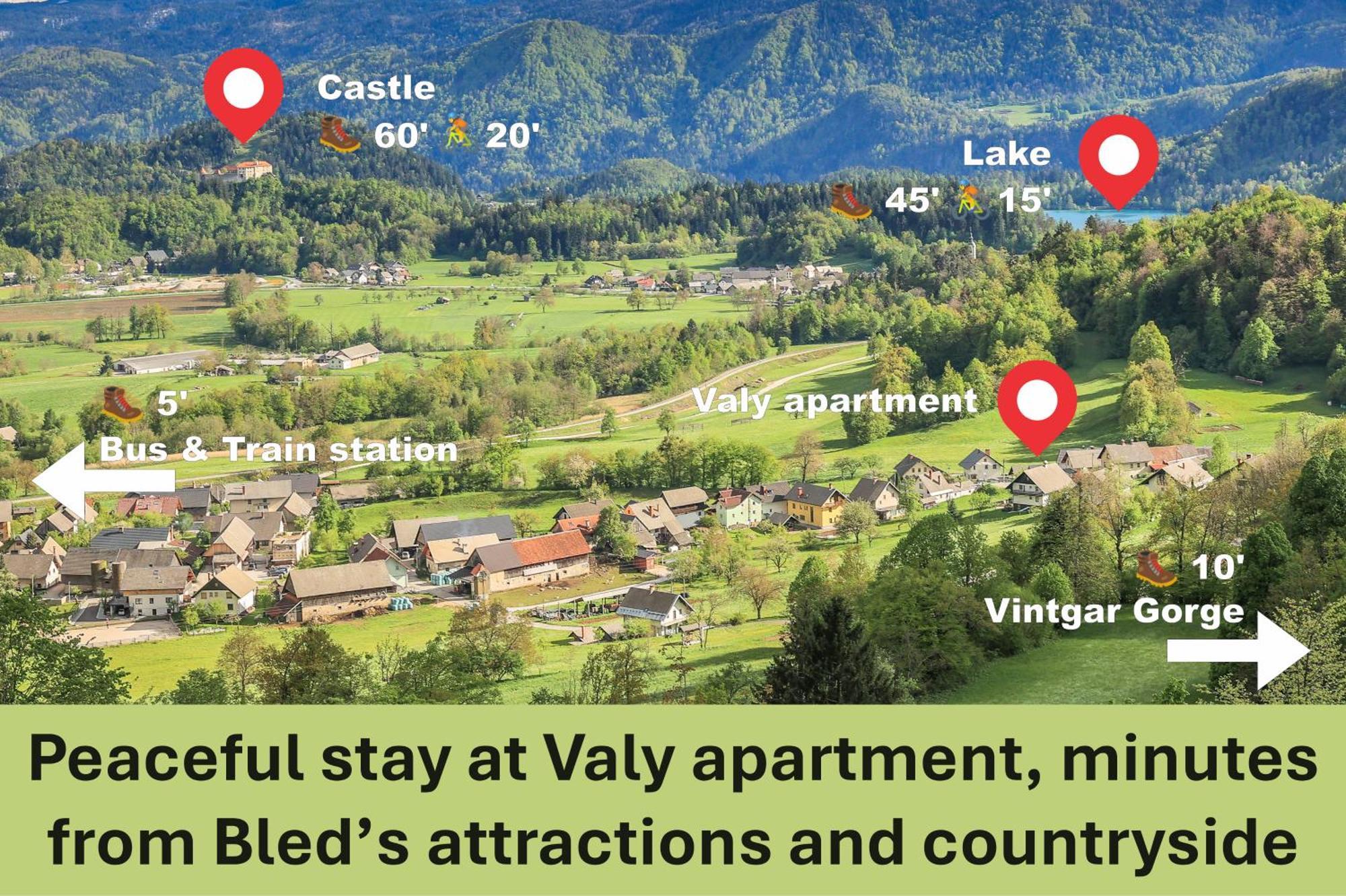 Apartment Valy - Free Bikes, Relaxing Terrace & Near Bled Exterior foto